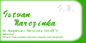 istvan marczinka business card